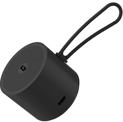 GEEPAS Ultra Portable Bluetooth Speaker | 3D Stereo Sound 10M Range 5H Playtime BT 5.4 Type-C Rechargeable IPX7 Waterproof | Ideal for Travel Camping Outdoor Home Sports | 2 Year Warranty 15W Black