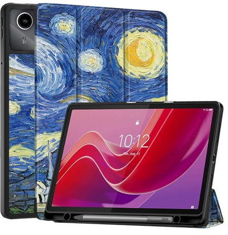 Vakarey Cover per Lenovo Idea Tab 11 Pollici Con Portapenne Ultra Sottile Intelligente Custodia Tablet,Cielo stellato