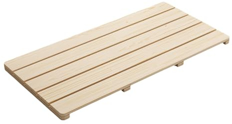 Wansiman Tapis De Bain en Bois,Caillebotis De Douche Bois,Tapis De Bain AntidéRapant en Caillebotis De Bois,Tapis De Bain en Bois Naturel AntidéRapant,Multi-Usages,pour Salle De Bain