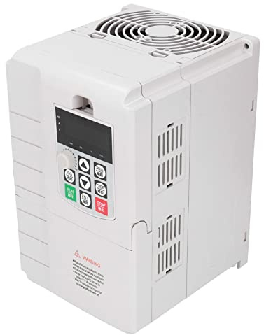 Badafaci Variateur de Fréquence, 3 Phases 380 V Entrée 0 380 V Sortie 5,5 KW Contrôleur de Vitesse Réglable avec Contrôle PID Programmable, pour Moteurs Mélangeurs Pompes Machines CNC