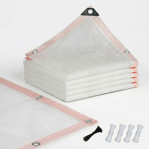 Rete Ombreggiante Bianca For Balcone, Tende Da Sole For Esterno Resistente, Telo Frangivista Privacy Con Occhielli, Copertura Parasole For Terrazzo E Pergolato(5x10m)