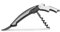 Kellnermesser mit Korkenzieher LOKEREN, Edelstahl und Aluminium Weinzubehör, Sommeliermesser, 12 cm Länge, 91 Gramm, Flaschenöffner 3 in 1 Kellner Besteck, schwarz