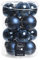 16 Christbaumkugeln Glas 8cm Marineblau