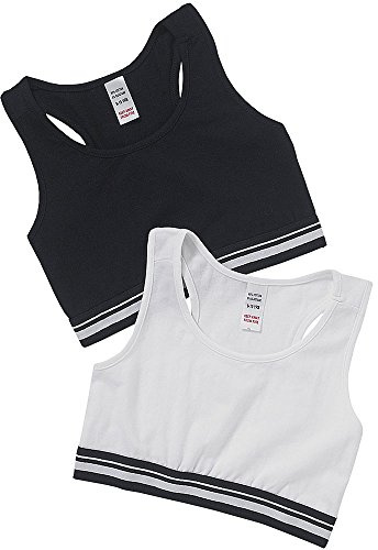 Just Essentials Girls Back to School 2 Pack Crop Bra Tops Sporty Racer UK Seller