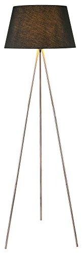 Globo Design Steh Leuchte Beleuchtung Textil Lampe Decken Fluter Lese Lampe kupfer schwarz 24684c