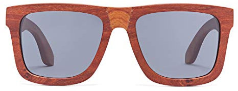 Bonizetti Herren Sonnenbrille Bambus Braun Glasfarbe braun KUALA LUMPUR - 140mm Männer, Sunglasses, Sommer Accessoires, Naturmaterialien
