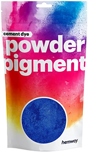 Hemway Cement Powder Pigment Dye Metallic Sapphire Blue 100g | Concrete Colour Powder Toner for Cement, Mortar, Plaster, Premium Colour Enhancement