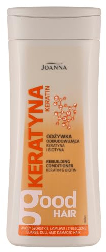 JOANNA Keratin Conditioner für extrem geschädigtes Haar, 200 g | Pflegende Haarspülung bei Trockenheit, Glanzverlust und Haarbruch; stärkt extrem geschädigtes Haar und verleiht Glanz