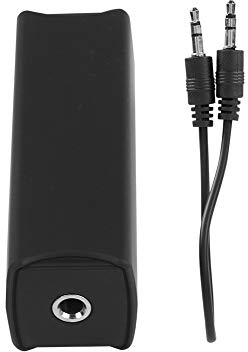 ASHATA Entstörfilter Auto Radio Entstörer, Ground Loop Noise Isolator 3,5 mm Car Audio Entstörfilter,Tragbar Auto Radio Entstörer Audio Noise Filter für Audio System/Heim Stereo/Lautsprecher Schwarz