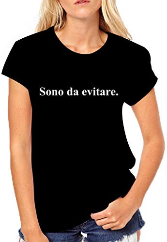 Puzzletee T-Shirt Donna Divertente - Frasi Simpatiche - Scritte su Maglietta - Idea Regalo