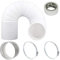 SPARES2GO Cooker Hood Hose Pipe Vent Extension Kit (3m x 5)