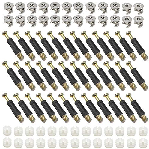 50 pièces connecteur de meuble excentrique raccord de meuble 14,5 mm diamètre extérieur vis de bielle raccord de raccordement raccord de meuble connecteur pour meuble table armoires