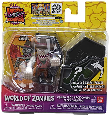 BANDAI World of Zombies 44271 U.S.Z. Cowboy und Überraschungsfigur, 2 Stück