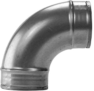 Vent Systems Ø 100 mm Bogen Winkel (90 Grad) Rohr Verbinder aus Verzinkt Stahl für Rund Lüftungsrohr – Langlebig Metall Verbindungsstück – Adapter für Klima, HVAC, Abluft Lueftung, PVC Rohr