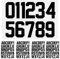 SAVITA 147PCS Heat Transfer Letters Iron on Numbers, Waterproof 8 Inch Iron on Numbers and 2 Inch Iron on Letters for DIY Team Uniforms T Shirts (Black)