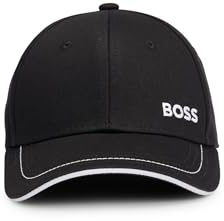 BOSS Herren Cap-1 Cap aus Baumwoll-Twill mit Logo-Stickerei Schwarz001 Stck