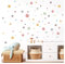 Little Deco 120 Punkte Wandtattoo für Kinderzimmer Wandsticker Kreise Pastell rot Mint grau Wandaufkleber Babyzimmer Wanddeko DL887-2