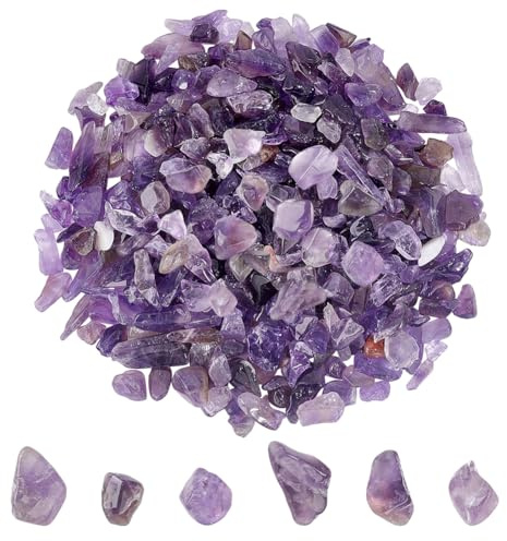 SUNNYCLUE 1 Box 100g Amethyst Chip Beads Chakra Chip Stones Irregular Gemstones Healing Energy Polishing Crystal Chips for Jewellery Making DIY Craft Decoration Bracelet Necklace Supplies Accessories