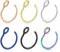 XPEX 12 Faux Nez Piercing Cerceau Faux Oreille Spirale Cartilage Anneaux, 6 Couleurs pour Nez Tragus Spirale Oreille Septum Nasolabial Piercing Bijoux Corps Piercing 8mm
