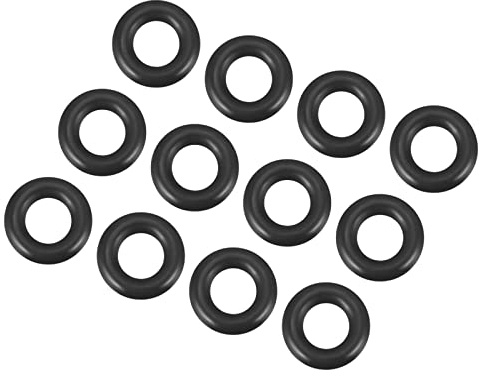 QUARKZMAN 12 Stücke Nitrilgummi O Ring für Dichtungsanschluss 10mm x 6mm x 2mm für Wasserhahn Klempner Reparatur Dichtung Verbindung, Schwarz