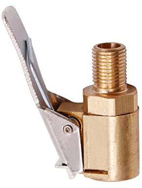 Woetwoat 6mm/8mm Adaptateur de Valve de Pneu de Voiture,Air Mandrin Pompe De Gonflage Valve Clip Pince Connecteur Adaptateur,Embout pour Compresseur Laiton Pneumatique (Thread 8mm)