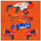 Skywin Peg Board for Nerf Gun Storage Organizer - Hanging Holder Compatible with All Blasters Nerf Gun Rack Organizer for Wall Organization (Orange)