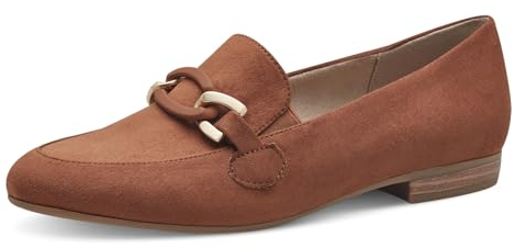Jana Damen Slipper mit Blockabsatz Vegan, Braun (Cognac), 41 EU
