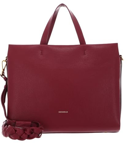Coccinelle Boheme Handbag Grained Leather Garnet Red