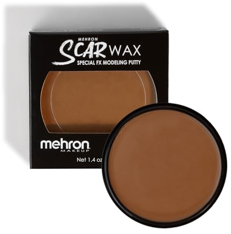 Mehron Make-up Scar Wax Special FX Modeling Putty | Formbares weiches Wachs für Special FX | Narbenwachs SFX Make-up für falsche Narben, Wunden, Cosplay & Halloween-Effekte (Medium)