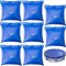 Hapihom 8 Pieces Hanging Bag for Swimming Pool Covers, Winter Water Pipe Wall Bags for Above Ground Winter Pool Cover, Weights, Thickness 0.4 mm, 12 x 12 Inch