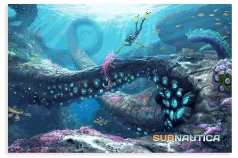 OakiTa Klassisches beliebtes Game Cover Subnautica Poster Leinwand Poster Wandkunst Dekor Druck Bild Gemälde für Wohnzimmer Schlafzimmer Dekoration ungerahmt 30 x 45 cm