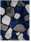 Home Republic Pebble Stepping 3D Stones Textured Carpet Yoga Fluffy Rug with Anti-Skid Backing Bedroom Living Dining Room (Navy Blue, 240 x 330cms)