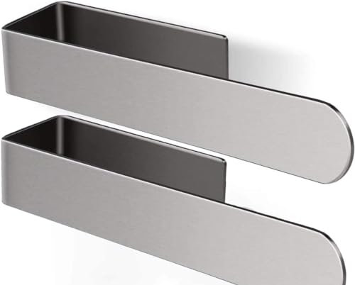 2PACK Handtuch Halter Handtuch Ring, Selbstklebender Badezimmer Handtuch Bar Stick an der Wand, SUS 304 Edelstahl gebürstet Silber (9 Zoll)