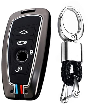 TECART Coque de Protection pour clé de Voiture Intelligente - Convient pour BMW F20 F30 G20 F31 F34 F10 G30 F11 X3 F25 X4 I3 M3 M4 Série 1 Série 3 Série 3 5 - Accessoires de clé de Voiture 3 4