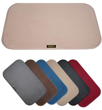 JASMINE IL TAPPETO MAGICO Assorbente Antiscivolo per Bagno, Doccia e Cucina in morbida Microfibra ideale anche come Tappeto per Ingresso o Zerbino, lavabile in Lavatrice (40_x_70_cm, Tortora)