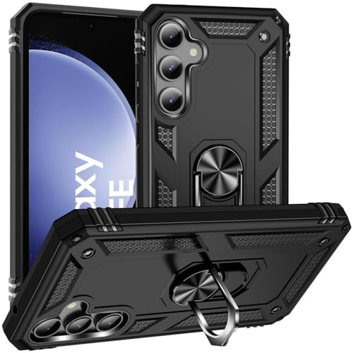 CoolGadget Outdoor Handyhülle für Samsung Galaxy S23 FE Stoßfest mit Ring | Panzerhülle im Defender Design, Ringhalter mit Standfunktion, rutschfest, robuster Rundumschutz