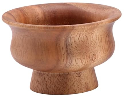 perfk Bol à Pot-pourri sur Pied Multifonctionnel pour bébé, Bol à Pieds en Bois Durable, Bol décoratif pour décoration de Cuisine de Ferme, Grand