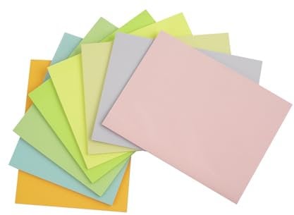 Wowivy 8 Blöcken Große Haftnotizen 152 mm x 203 mm, 8 Farben Post Self Stick Notes Pads, Pastell Stickies Bunte Super klebezettel Pads, Starker Klebstoff, 40 Blätter/Block, 320 Blätter Gesamt