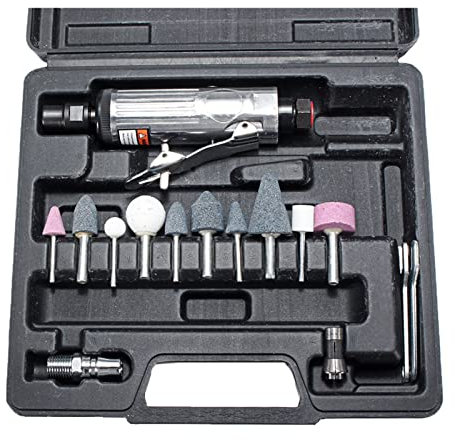 Pulidora de búfer de velocidad variable 14 Uds 1/4 molinillo de aire, Kits de herramientas de grabado, máquina pulidora neumática, compresor de aire, molinillo de troquel, Kit de pulido para lijado y