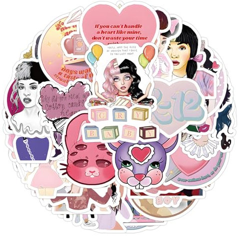 maxtachi 50Pcs Star Idol Stickers, Cute Singer Stickers, Vinyl Cool Stickers and Decals, Waterproof and Durable Stickers for Notebook Mobile Phone Case Suitcase, Suitcase Stickers Pack for Teens