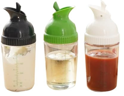 Kytxqikd Salatdressing-Shaker, Behälter, Selbstgemachtes Salatdressing, Flasche, Mixer, Dosierer, Dressing Ausgießen, Weicher, 200 Ml