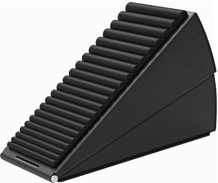 Door Wedge,Rubber Door Stop,Strong Large Door Stopper Indoor,Heavy Duty Door Stop Wedge Tall Door Stoppers for Bottom of Door,Security Door Stopper Self Adhesive Wall Protectors (1pcs Black)