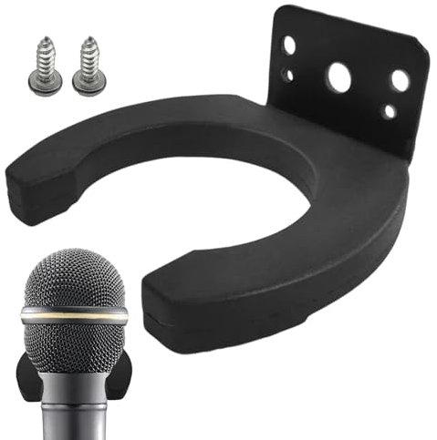 Mikrofon-Wandhalterung, Wand-Mikrofonhalterung | Mikrofonhalter Wandhalterung Metall | Mikrofon-Wandaufhänger, Mikrofonhalter, kabelloser Mikrofonhaken für Zuhause, Klassenzimmer