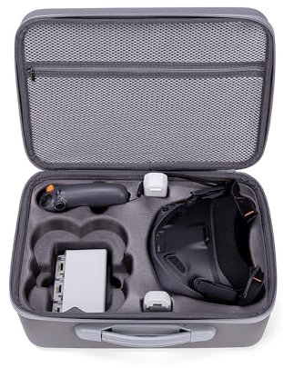 Hesupy Neo Goggles N3 Custodia da trasporto, custodia da viaggio portatile per accessori DJI Neo Drone, per DJI Goggles N3, controller RC Motion 3, organizer per hub caricabatterie, Grigio, Neo