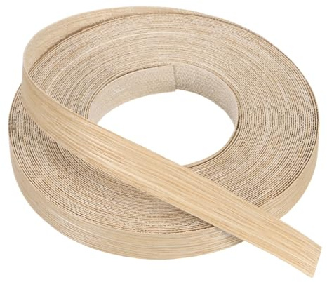 PATIKIL Weißes Eichen Kantenumleimer Selbstklebend, 19mm x 15m Klebeleisten Selbstklebend Flexibles Kantenband Kantenumleimer mit Schmelzkleber für Möbelrestaurierung