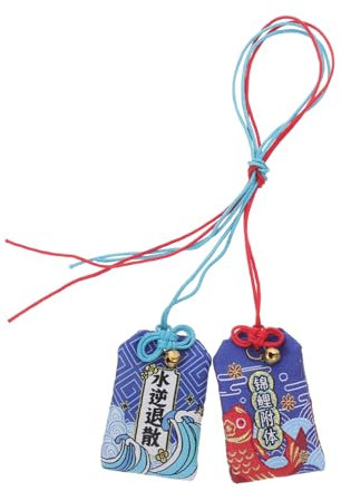Alipis 2 Pz Amuleto Giapponese Omamori Ricamato Con Pesci Koi Per Buona Fortuna E Protezione, Portafortuna Tradizionale Da Appendere, Amuleto Del Santuario Giapponese, Decorazione E Regalo
