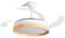 InnovaGoods® Ventilador de Techo con Aspas Retráctiles y Luz LED 72 W, 6 Velocidades, Temporizador, 3 Tipos de Luz, Mando a Distancia, Ø49-104 cm, Silencioso, Función Verano-Invierno. Madera