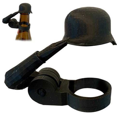 Generisch Soldier Salute Beer Bottle Helmet, Funny Beer Bottle Caps, Novelty Kitchen Gadgets, Fun Wine Accessories Gift for Friends Family (Black)