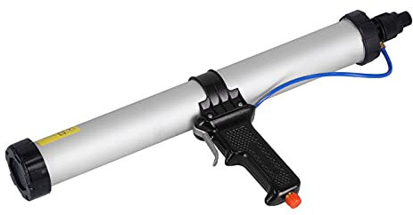 Pneumatic Caulking Gun, 600ml Air Power Caulk Gun, Air Powered Aluminum Alloy for Building Decoration Ships Containers Silicone Sausage Gun