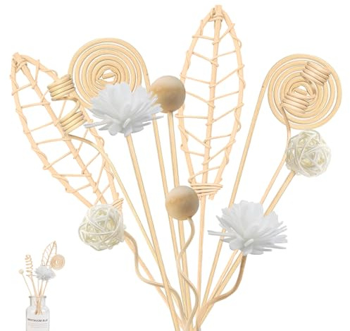 18 Stück Rattan Holzdiffusorstäbchen, Duftstäbchen Rattanstäbchen für Raumduft Diffuser Stäbchen Aroma Diffuserstäbchen Rattan Duftdiffusor für Zuhause Büro Hotel